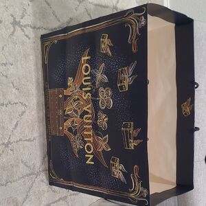 Louis Vuitton XL Black and Gold Artistic Shopping Bag